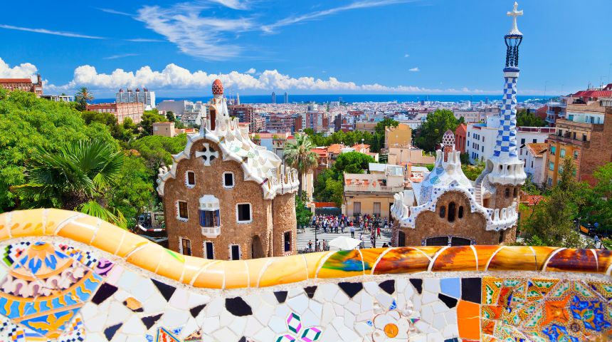 Park Güell in Barcelona, Spain